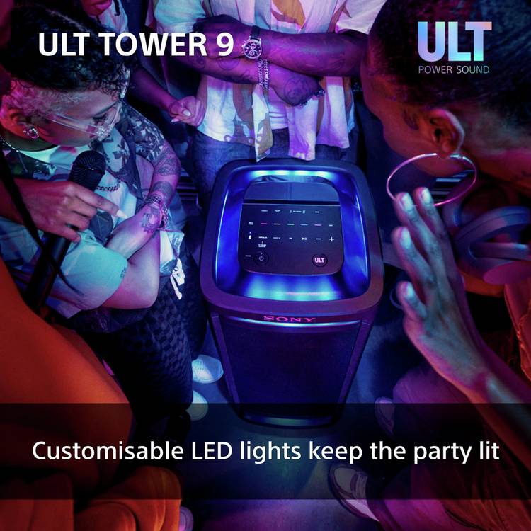 Sony Ult Tower 9 party speaker black, imported from the UK