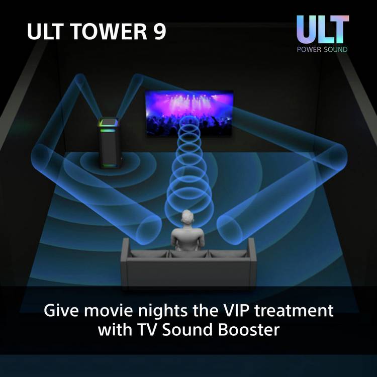 Sony Ult Tower 9 party speaker black, imported from the UK