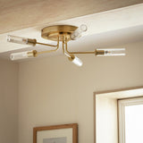 Habitat hammered glass semi flush ceiling light brass, UK version