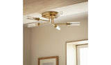 Argos Habitat Hammered Glass 5-Light Semi Flush Ceiling Light - Brass- Buy online at McGrocer