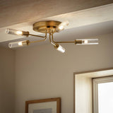 Habitat hammered glass semi flush ceiling light brass, UK version