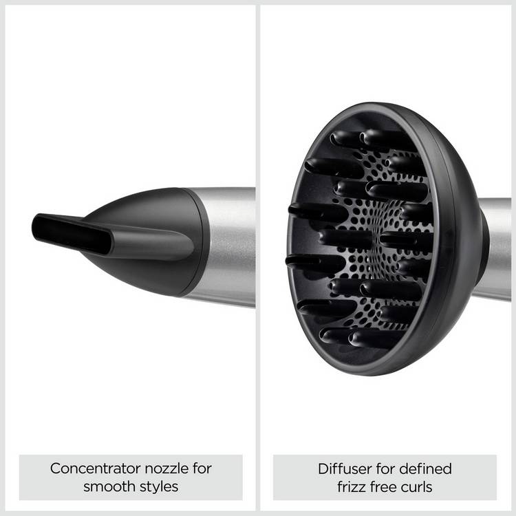 BaByliss Cosmos lightweight hair dryer silver - British product