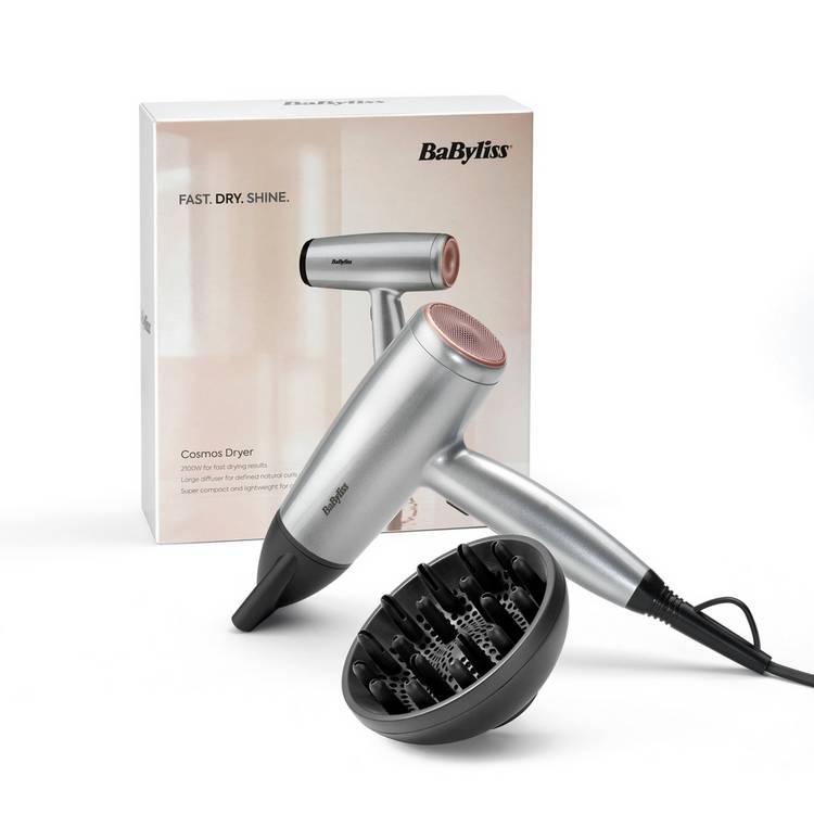 BaByliss Cosmos lightweight hair dryer silver - British product