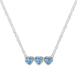 Argos Radley Sterling Silver Blue Stones Triple Heart Necklace- Buy online at McGrocer