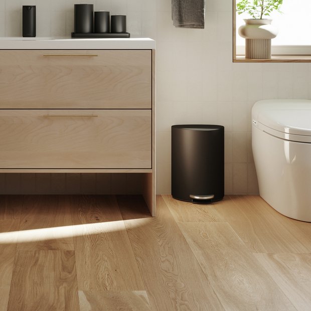Simplehuman bathroom pedal bin black 6L, imported from the UK