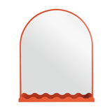 Habitat burnt orange arch mirror with shelf 50x62cm (British brand)