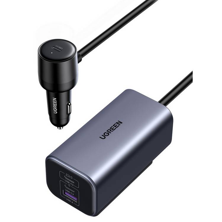 UGREEN 150W GaN fast car charger with 4 ports, imported from the UK