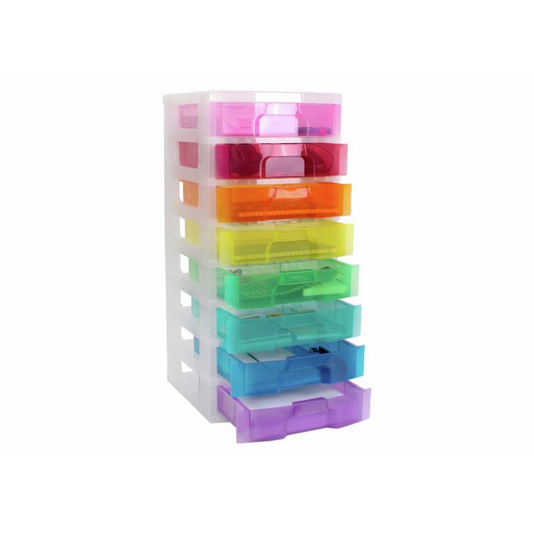 Really Useful 8 drawer storage tower rainbow plastic (British brand)