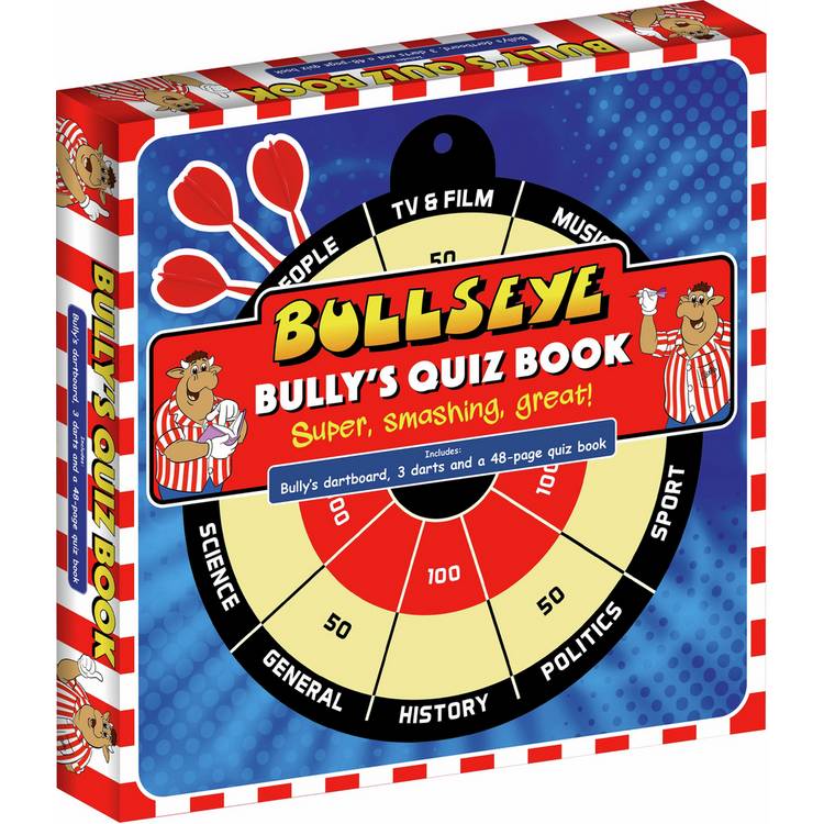 Igloo Books Bullseye quiz set dartboard and darts - British product