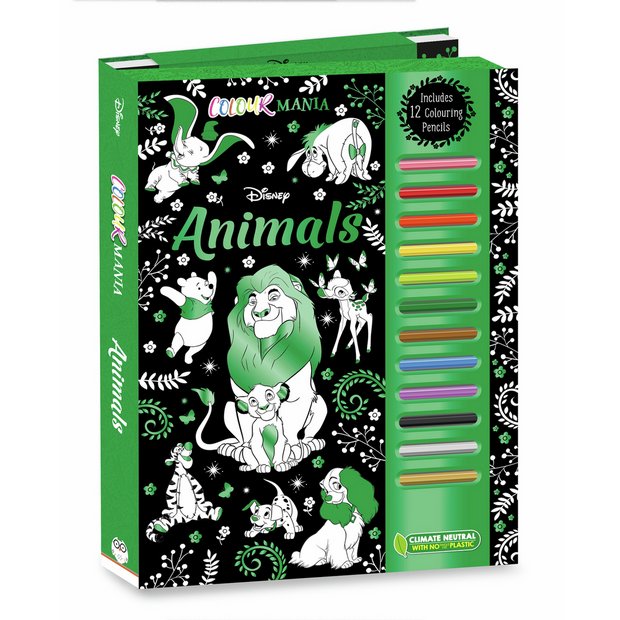 Igloo Books Disney Animals Colouring Book with 12 pencils (British brand)