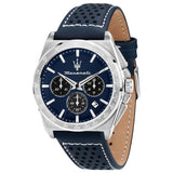 Argos Maserati Men's Blue Leather Strap Watch- Buy online at McGrocer