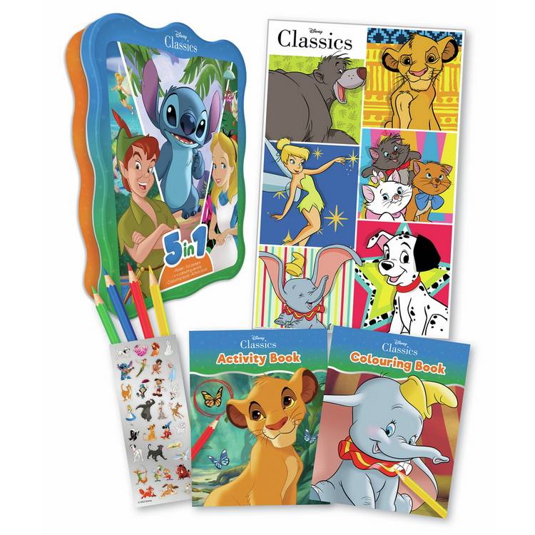 Igloo Books Disney 5-in-1 activity book tin, UK version