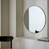 Habitat round wall mirror black aluminium 80cm (British brand)