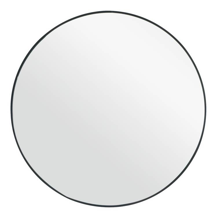 Habitat round wall mirror black aluminium 80cm (British brand)