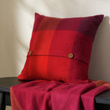 Argos Home Herringbone Check Cushion Red 43x43cm- Buy online at McGrocer