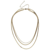 Liars & Lovers gold tone snake chain multilayered necklace (British brand)