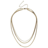 Argos Liars & Lovers Gold Tone Snake Chain Multilayered Necklace, 51cm- Buy online at McGrocer