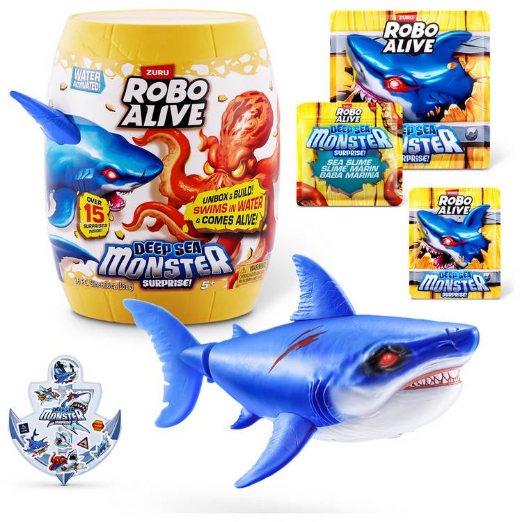 Robo Alive deep sea monster surprise water-activated toy - British product