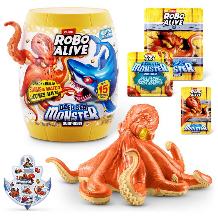 Robo Alive deep sea monster surprise water-activated toy - British product