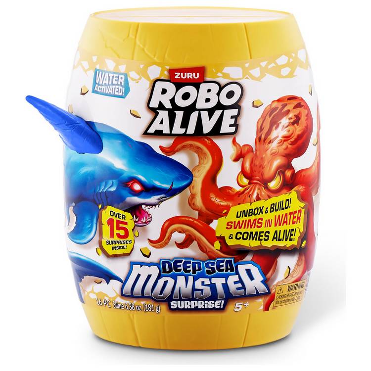 Robo Alive deep sea monster surprise water-activated toy - British product