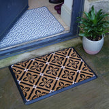 Argos Mighty Mats Rubber Mono Geo Cut Pile Doormat 40x60cm- Buy online at McGrocer