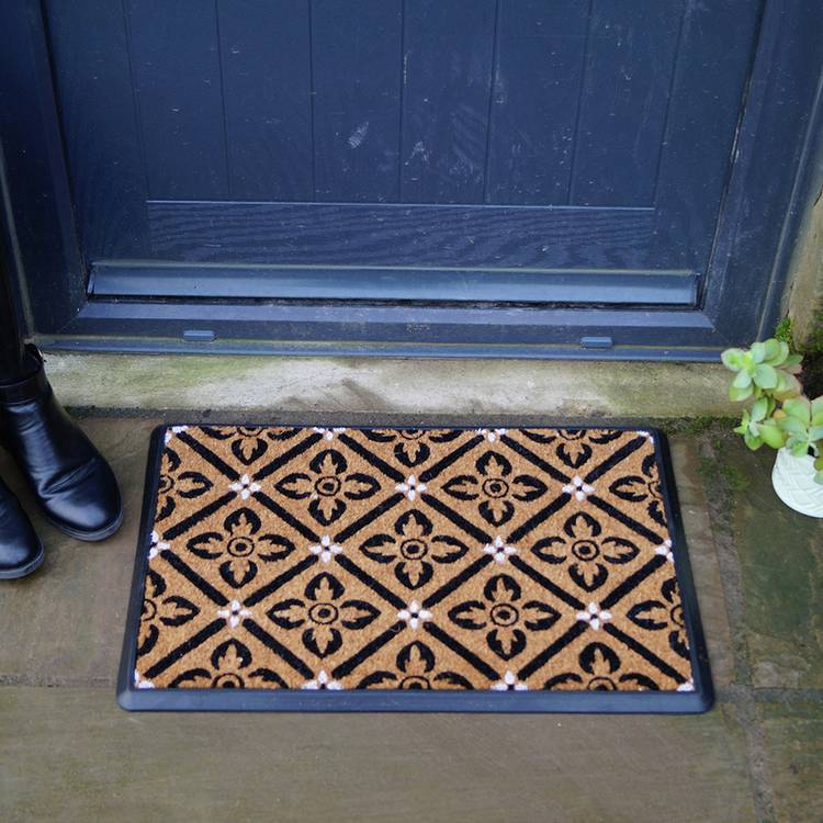 Mighty Mats Mono Geo doormat 40x60cm, imported from the UK