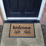 Mighty Mats welcome spring cut pile doormat 40x60cm (British brand)