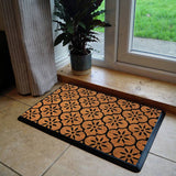 Argos Mighty Mats Rubber Tray Black Geo Cut Pile Doormat - 40x60cm- Buy online at McGrocer