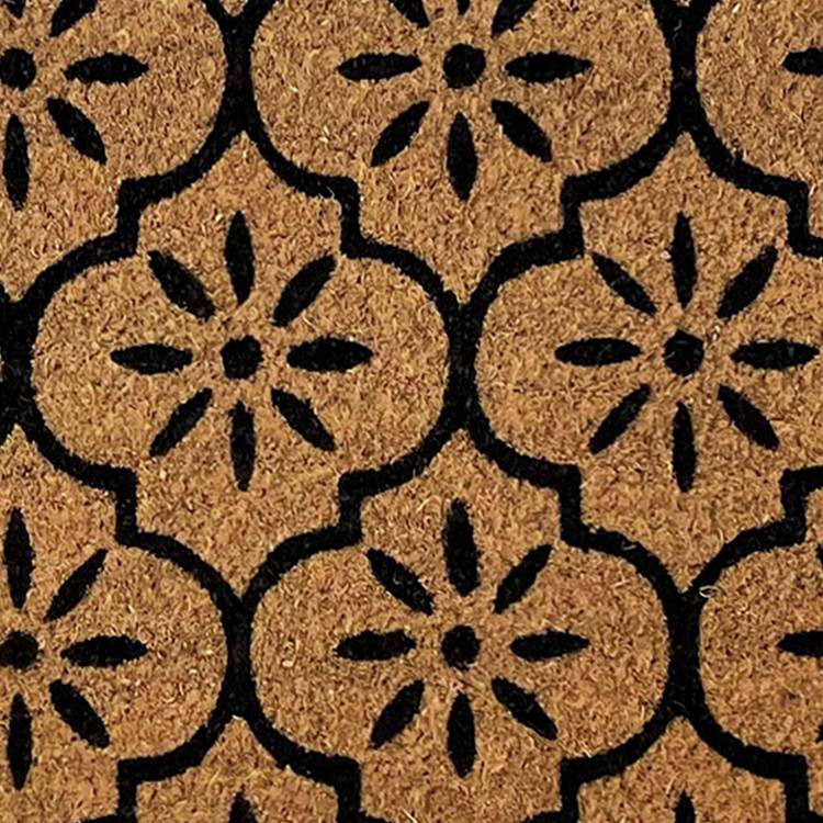 Mighty Mats doormat black geometric cut pile 40x60cm - British product