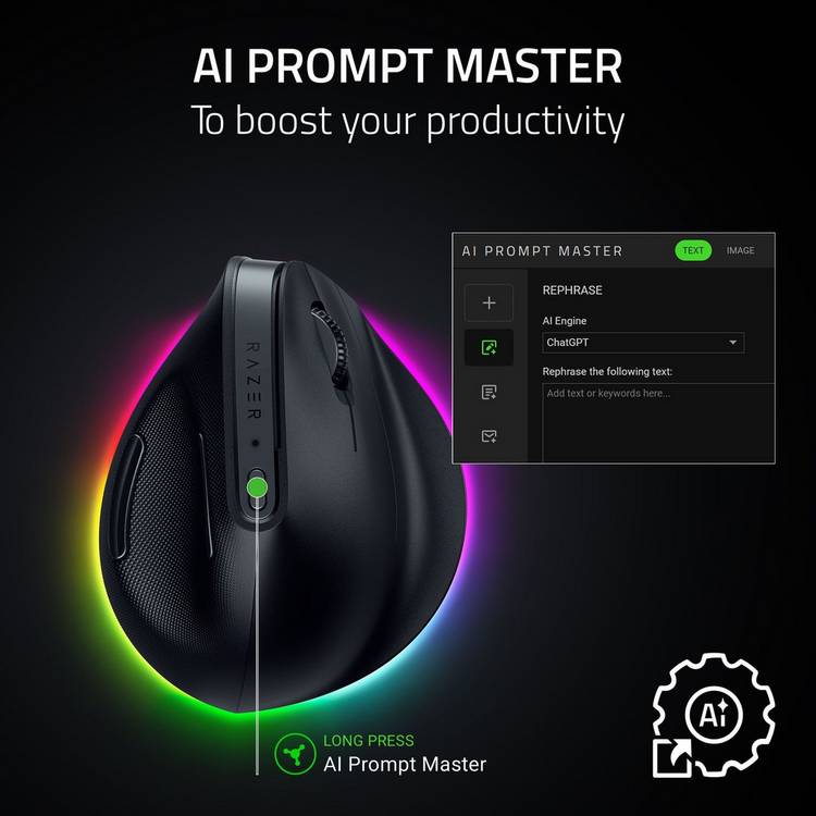 Razer Pro Click V2 vertical mouse (British brand)