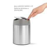 Simplehuman mini waste bin stainless steel 1.5L, UK version