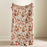Catherine Lansfield fleece throw gonks natural 170x130cm, imported from the UK