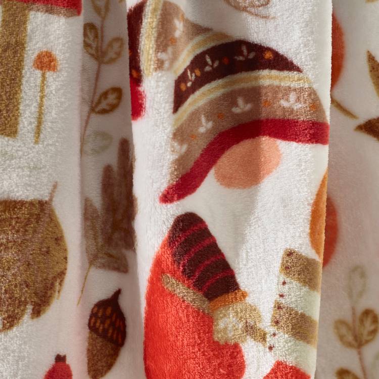 Catherine Lansfield fleece throw gonks natural 170x130cm, imported from the UK