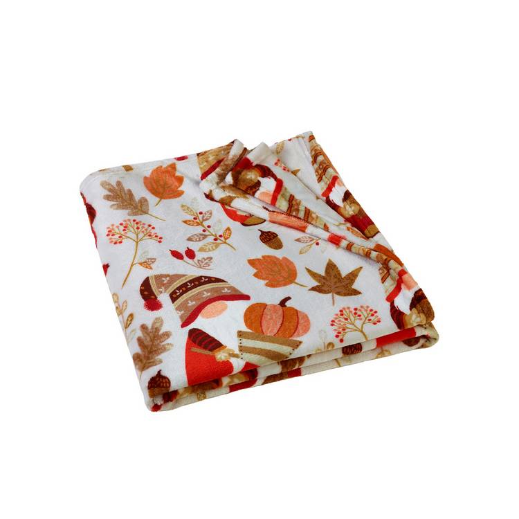 Catherine Lansfield fleece throw gonks natural 170x130cm, imported from the UK