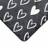 Mighty Mats doormat grey hearts 50x75cm, imported from the UK