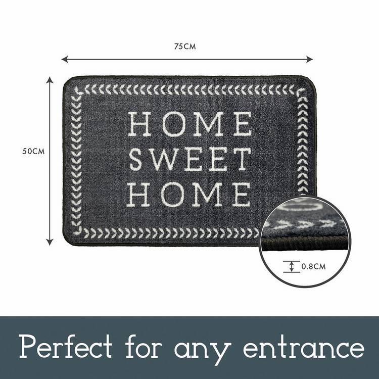 Mighty Mats washable doormat 50x75cm home sweet home (British brand)