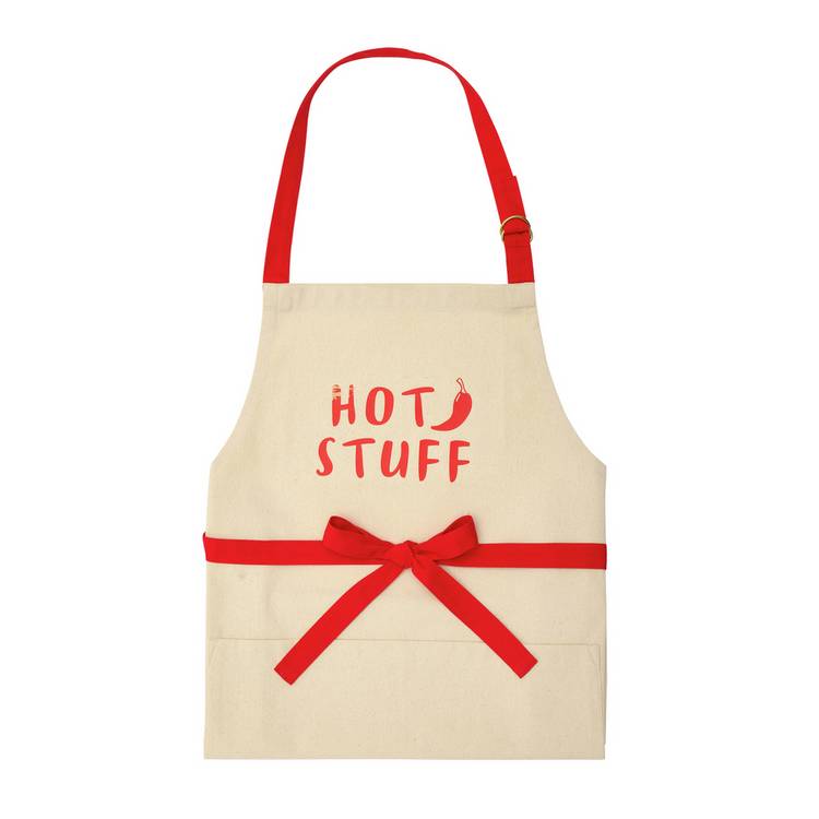 Argos Home green cotton apron with pocket (British brand)