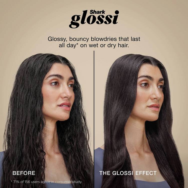 Shark Glossi 2-in-1 hot brush air glosser lychee (British brand)