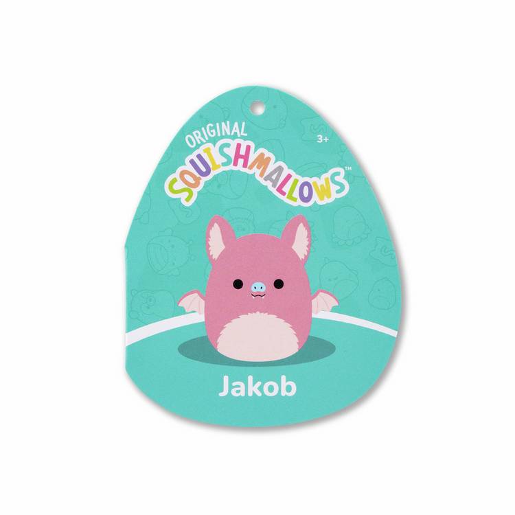 Squishmallows soft toy pink fruit bat 7.5 inch, imported from the UK