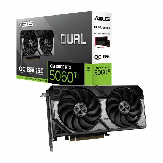 ASUS Dual GeForce RTX 5060 Ti OC 8GB graphics card, UK version