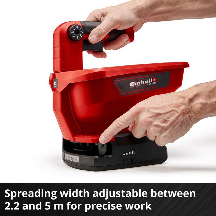 Einhell cordless universal spreader lightweight 1.24kg garden tool, UK version