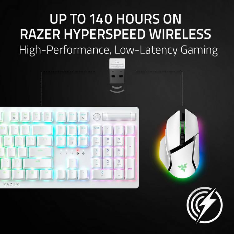 Razer Basilisk V3 Pro white wireless gaming mouse, UK version
