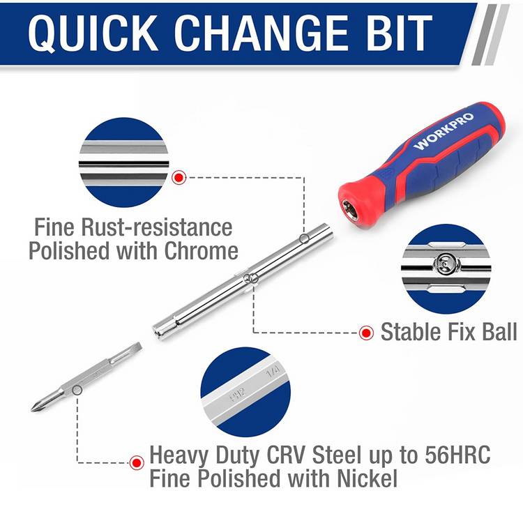 Workpro 15-in-1 screwdriver set - British product