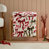 Argos furn Festive Bows Fleece Throw White 140x180cm- Buy online at McGrocer