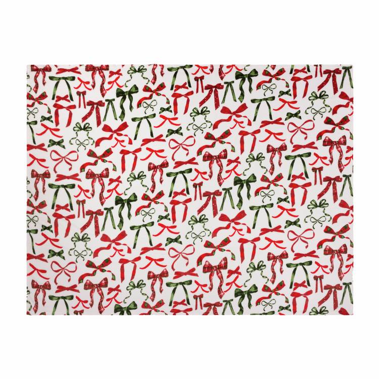 furn fleece throw Festive Bows White 140x180cm (British brand)