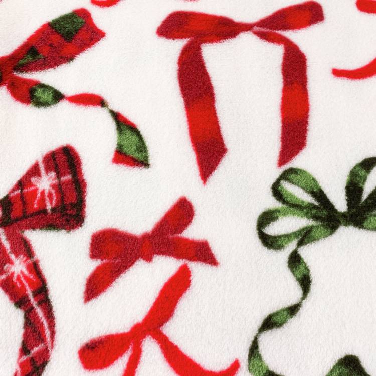 furn fleece throw Festive Bows White 140x180cm (British brand)
