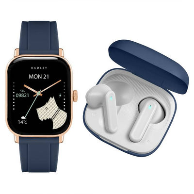 Argos Radley Petite Case Smart Watch and Wireless Earbud Set - Navy- Buy online at McGrocer