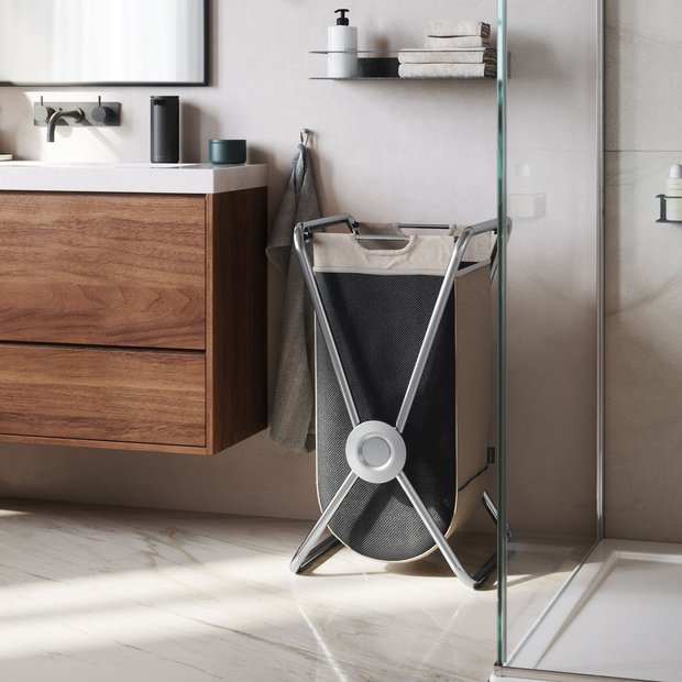 Simplehuman stainless steel laundry hamper 24L, UK version