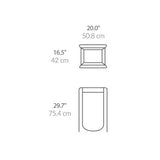 Simplehuman stainless steel laundry hamper 24L, UK version