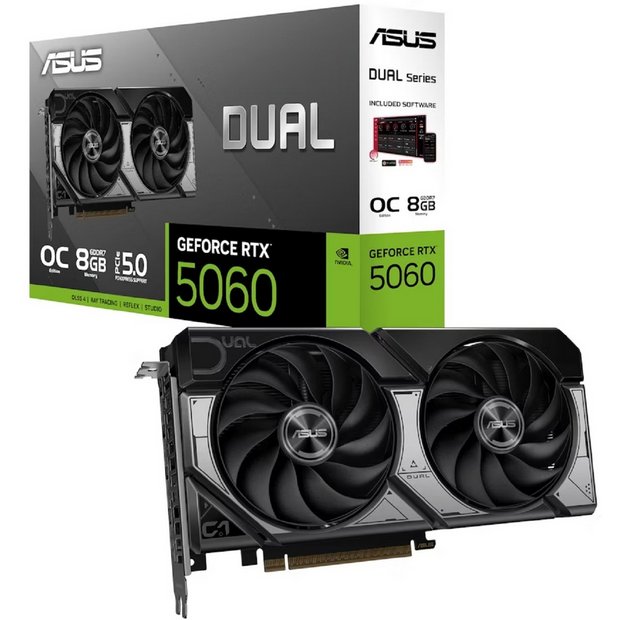 ASUS Dual GeForce RTX 5060 OC 8GB graphics card, imported from the UK